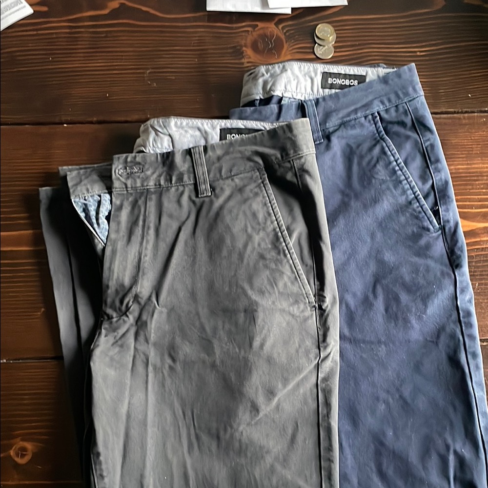 Bonobos Gray and Blue Chinos 32x32
